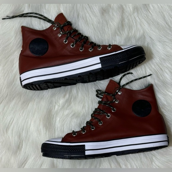 Converse Leather Winter High Cold Fusion Cedar Bark Waterproof Sneakers - Picture 2 of 7